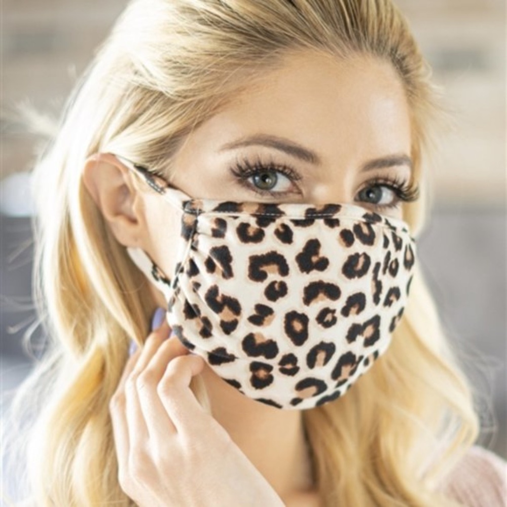 2 for 20! Leopard print Face mask
